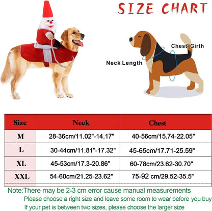 Christmas Dog Costume Funny Dog Christmas Santa Claus Costume 