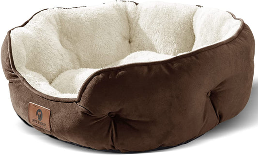 Small Pet Bed for Small Dogs and Cats, Extra Soft & Machine Washable with Anti-Slip & Water-Resistant Oxford Bottom