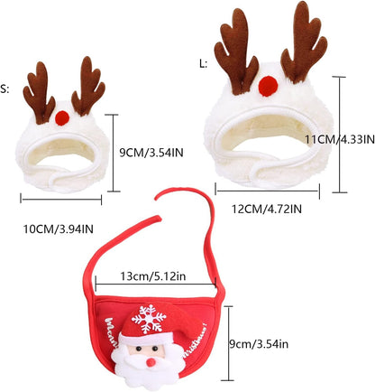 2PCS Adjustable Pet Christmas Costume Set 