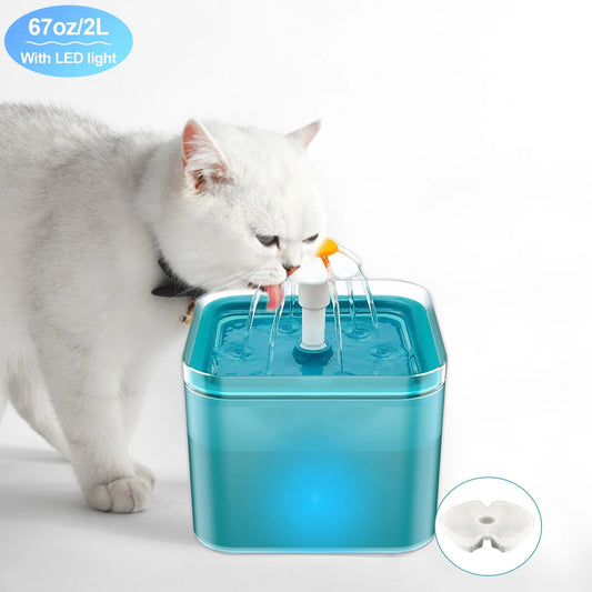 67Oz/2L Automatic Cat Water Fountain - Pet Water Fountain-Dispenser 