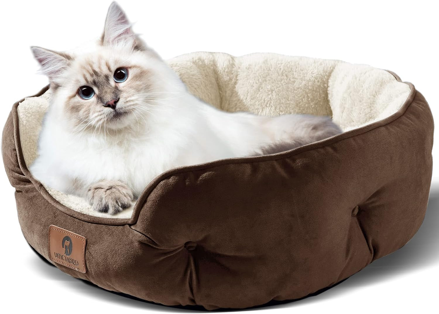 Small Pet Bed for Small Dogs and Cats, Extra Soft & Machine Washable with Anti-Slip & Water-Resistant Oxford Bottom